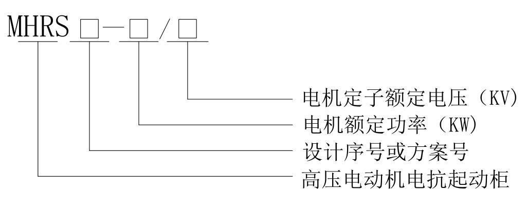 MHRS系列高压电动机电抗起动柜型号说明